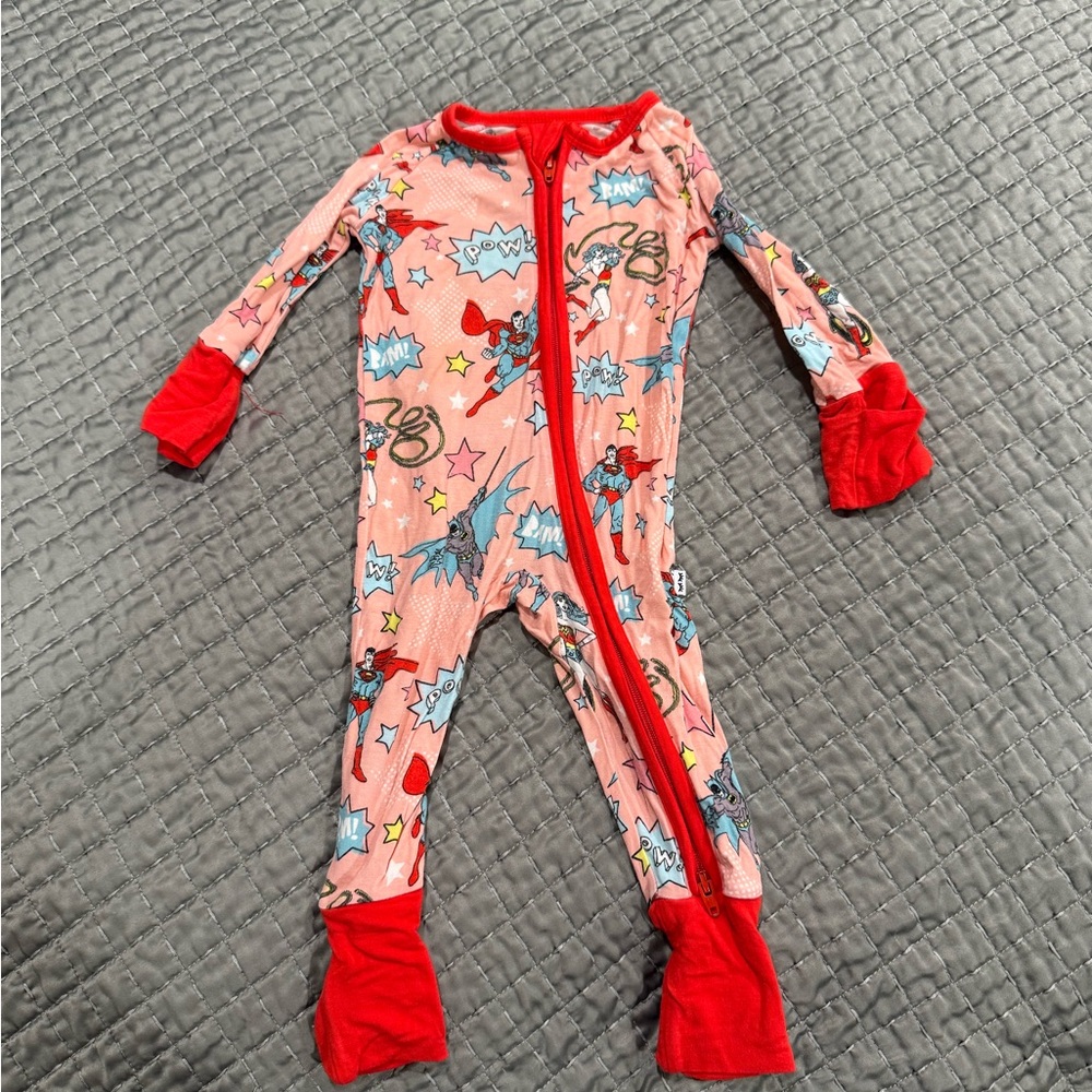 Little Sleepies Pink Justice League Zippy